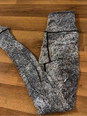 lululemon athletica Marled Black and White Leggings